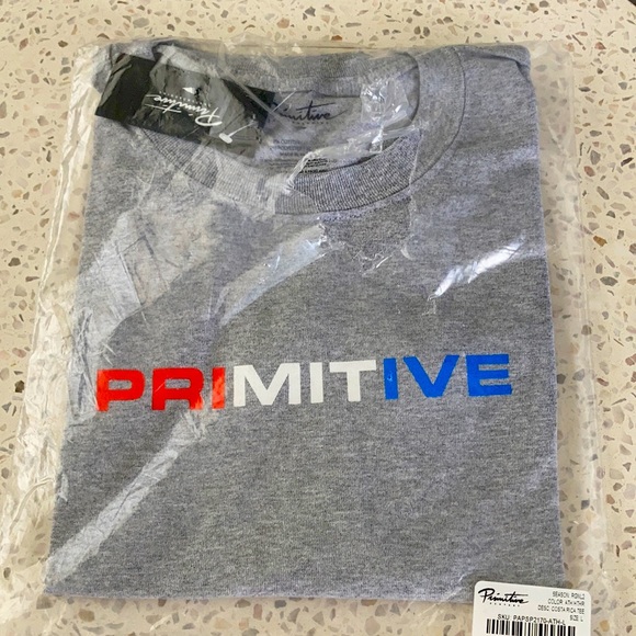 NWT Primitive Dirty P Costa Rica 🇨🇷 grey tee - Picture 3 of 5